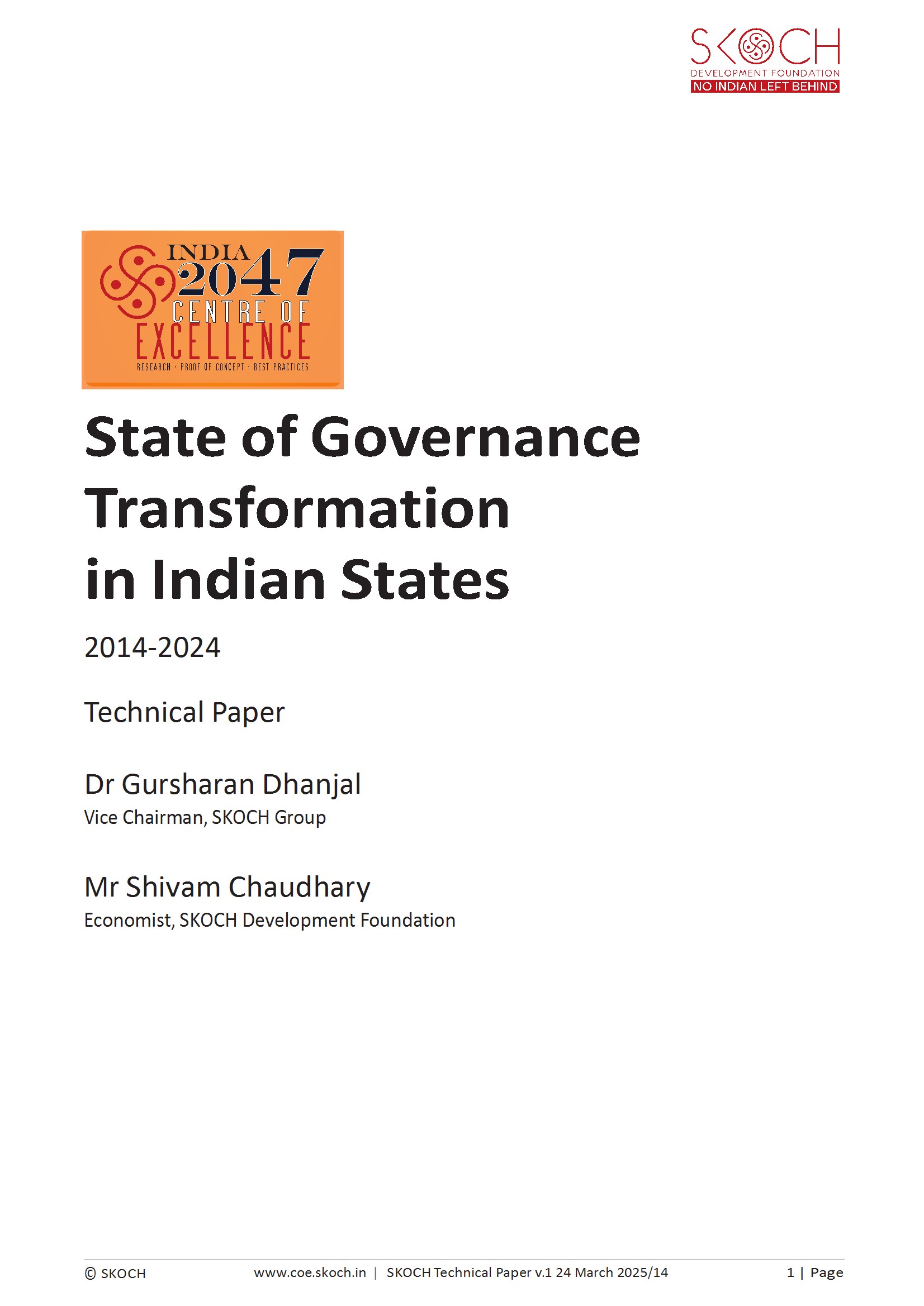 State of Governance: Transformation in Indian States - 2014-2024