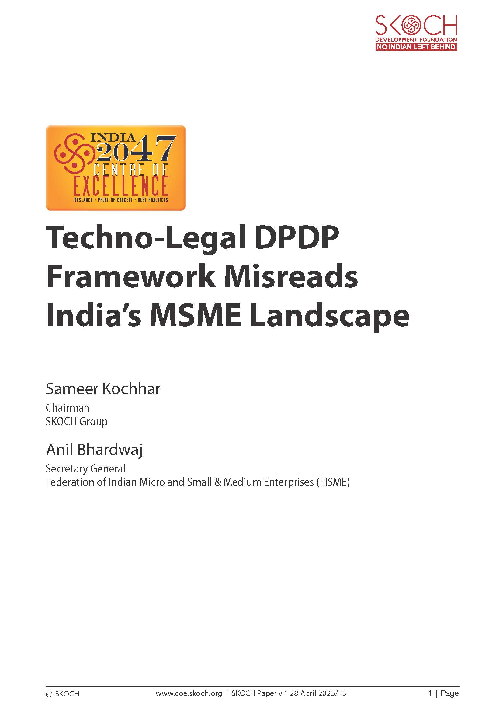 Techno-Legal DPDP Framework Misreads India’s MSME Landscape